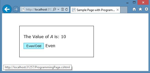 Programming in WebMatrix